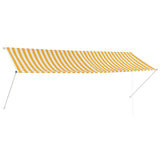 Vidaxl luifel extensible 350x150 cm jaune et blanc