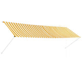 Vidaxl luifel extensible 400x150 cm jaune et blanc