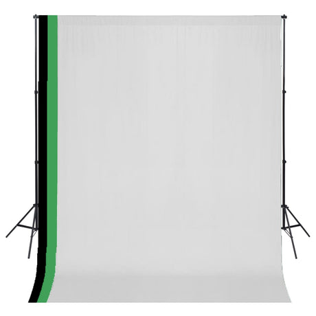 Ensemble de studio photo Vidaxl avec 3 arrière-plans de coton et cadre 3x3 m