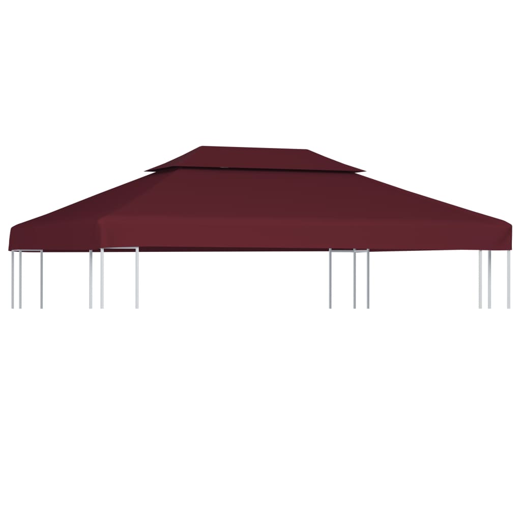 Vidaxl prieverkak 2-warstwowy 4x3m 310 g m² Bordeaux