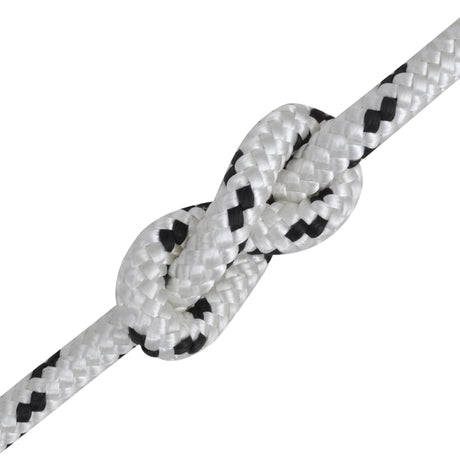 Corde de bateau vidaxl tressée 6 mm 250 m de polyester blanc