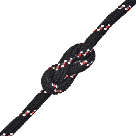 VidaXL corde de bateau 16 mm 50 m polypropylène noir