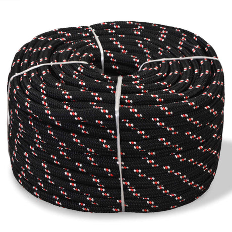 VidaXL corde de bateau 18 mm 50 m polypropylène noir