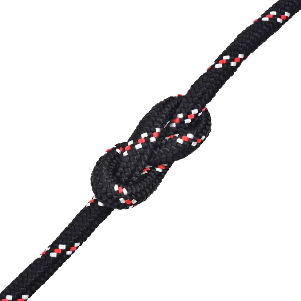 VidaXL corde de bateau 18 mm 50 m polypropylène noir