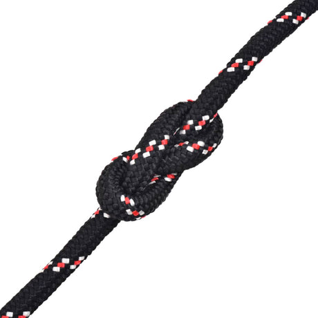 VidaXL corde de bateau 18 mm 50 m polypropylène noir
