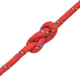 Vidaxxl corde de bateau 18 mm 50 m polypropylène rouge
