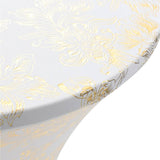 Vidaxl 2 ST Table covers Stretch 70 cm white with gold print