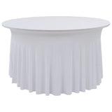 Las cubiertas de mesa de Vidaxl 2 ST se estiran con una falda 120x74 cm de blanco