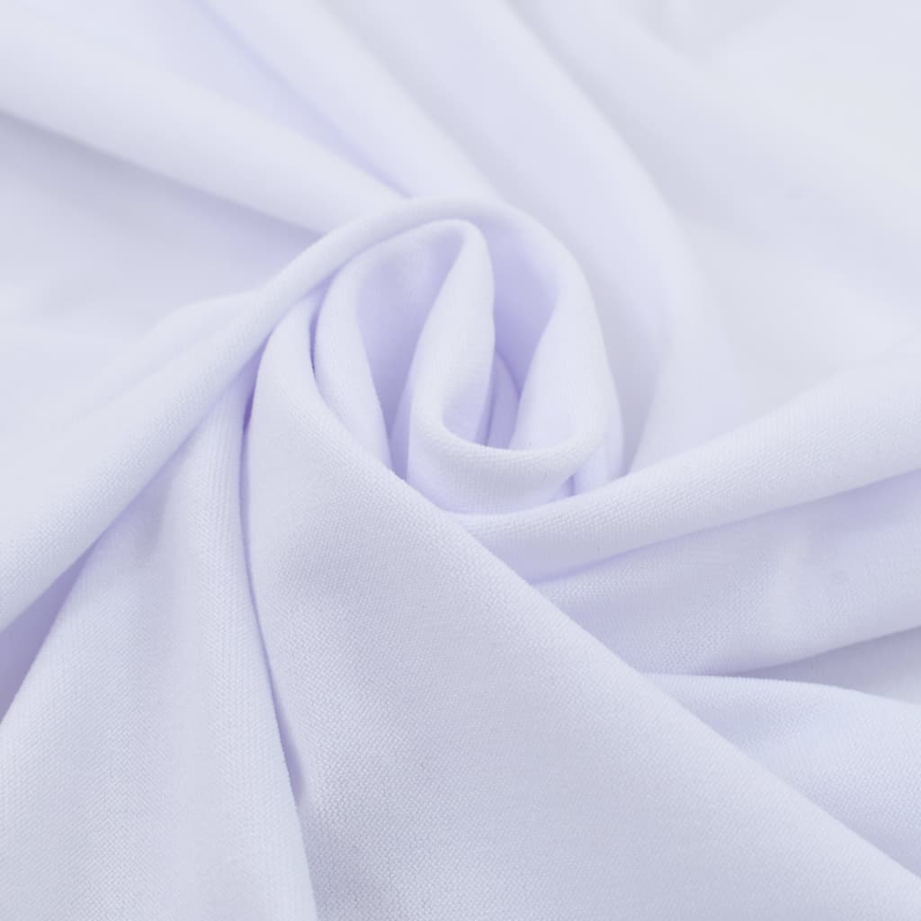 Vidaxl 2 stage de table étirement avec jupe 150x74 cm blanc