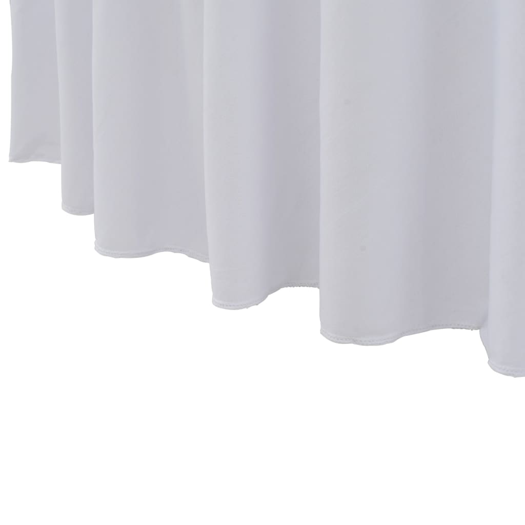Vidaxl 2 stage de table étirement avec jupe 150x74 cm blanc
