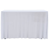 Vidaxl 2 stage de table STAUT avec la jupe 120x60.5x74 cm blanc