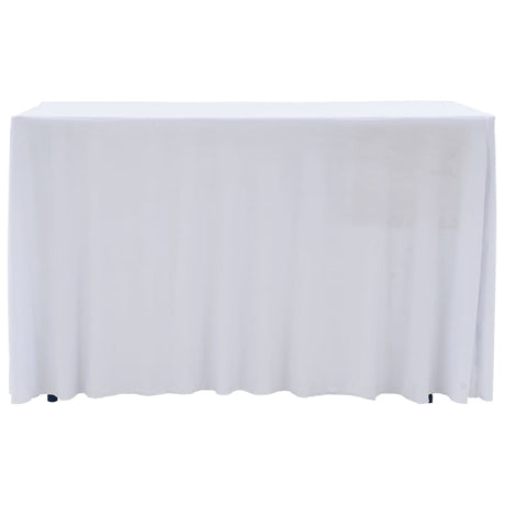 Las cubiertas de mesa de Vidaxl 2 estiras con falda 120x60.5x74 cm blanco