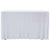Vidaxl 2 stage de table STAUT avec la jupe 120x60.5x74 cm blanc