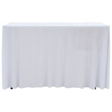 Vidaxl 2 stage de table STAUT avec la jupe 243x76x74 cm blanc