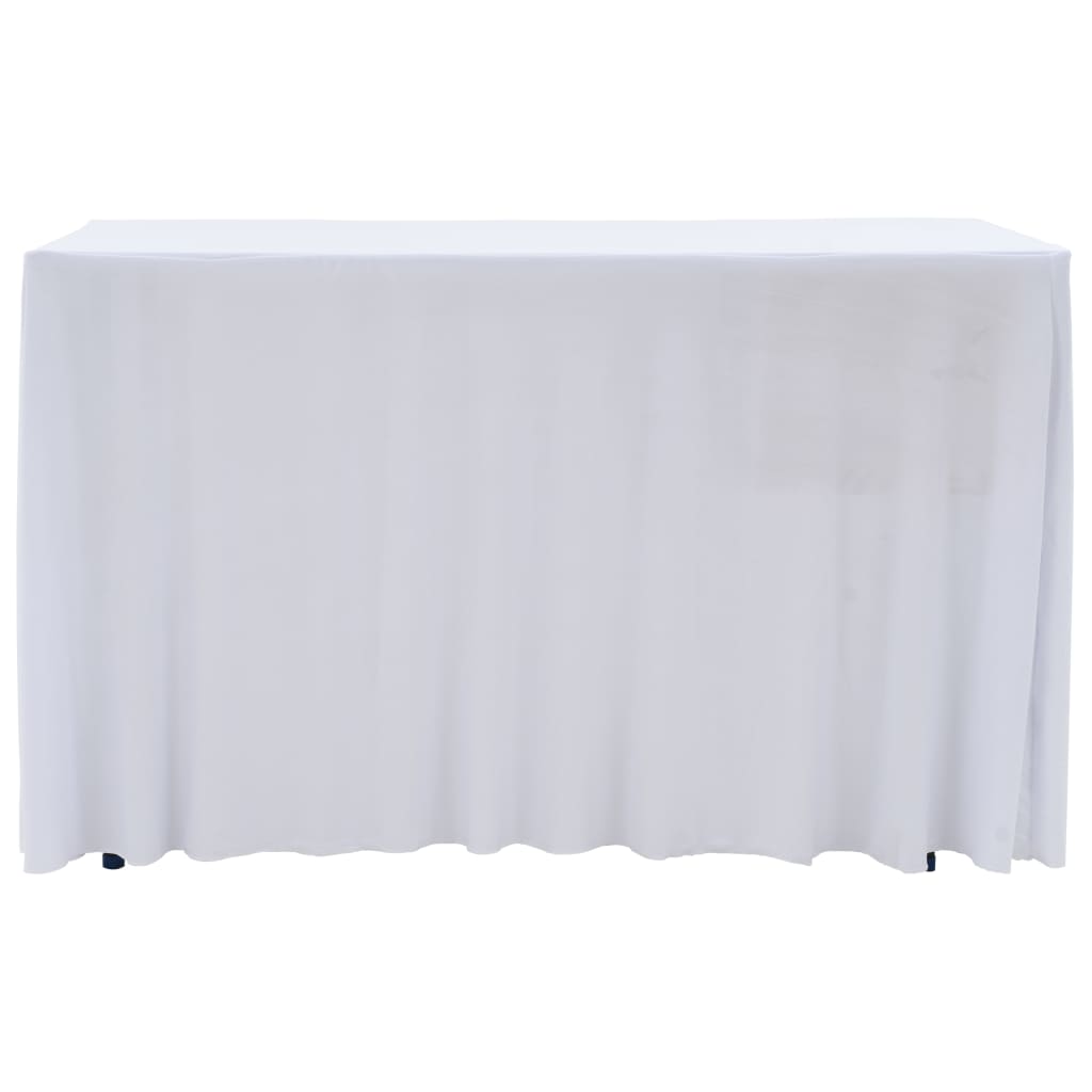 Vidaxl 2 St Table Cover strecken mat Rock 243x76x74 cm wäiss