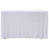 Vidaxl 2 St Table Cover strecken mat Rock 243x76x74 cm wäiss