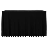 Tablettes Vidaxl 2 ST avec jupe Stretch 120x60.5x74 cm noir