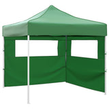 Tente pliante vidaxl avec 2 murs 3x3 m vert