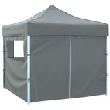 Vidaxl Pliant tente pop-up avec 4 murs latéraux 3x3 m anthracite