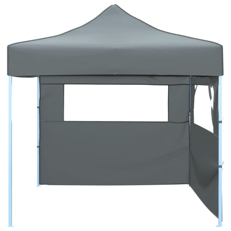 Vidaxl Pliant tente pop-up avec 2 parois latérales 3x3 m anthracite