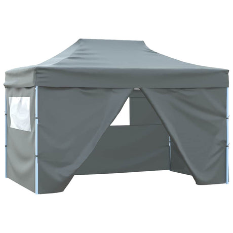 Vidaxl Pliant tente pop-up avec 4 murs latéraux 3x4,5 m anthracite