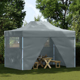 Vidaxl Pliant tente pop-up avec 4 murs latéraux 3x4,5 m anthracite