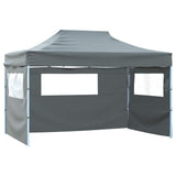 Vidaxl Pliant tente pop-up avec 4 murs latéraux 3x4,5 m anthracite