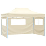 Tente pliante vidaxl avec 3 murs 3x4,5 m crème