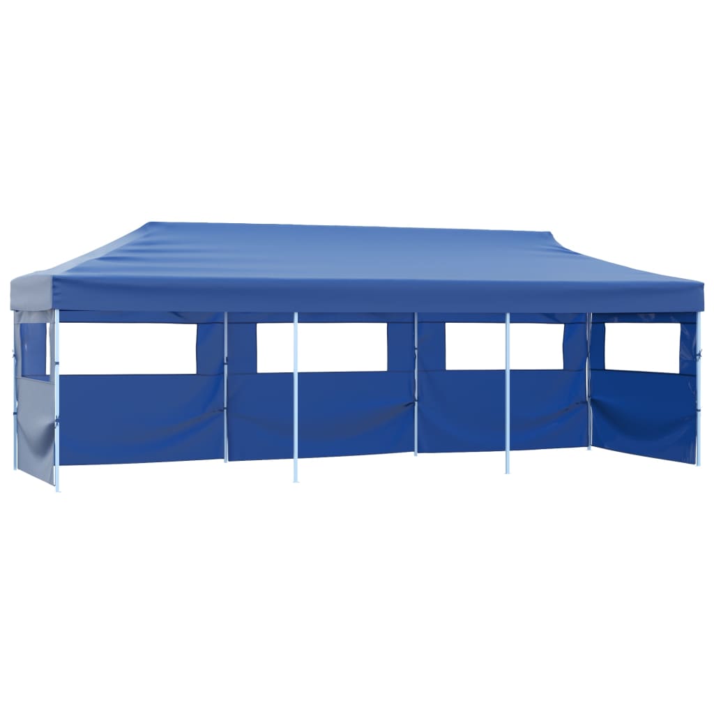 Pop-up della tenda pieghevole Vidaxl con 5 pareti laterali 3x9 m blu