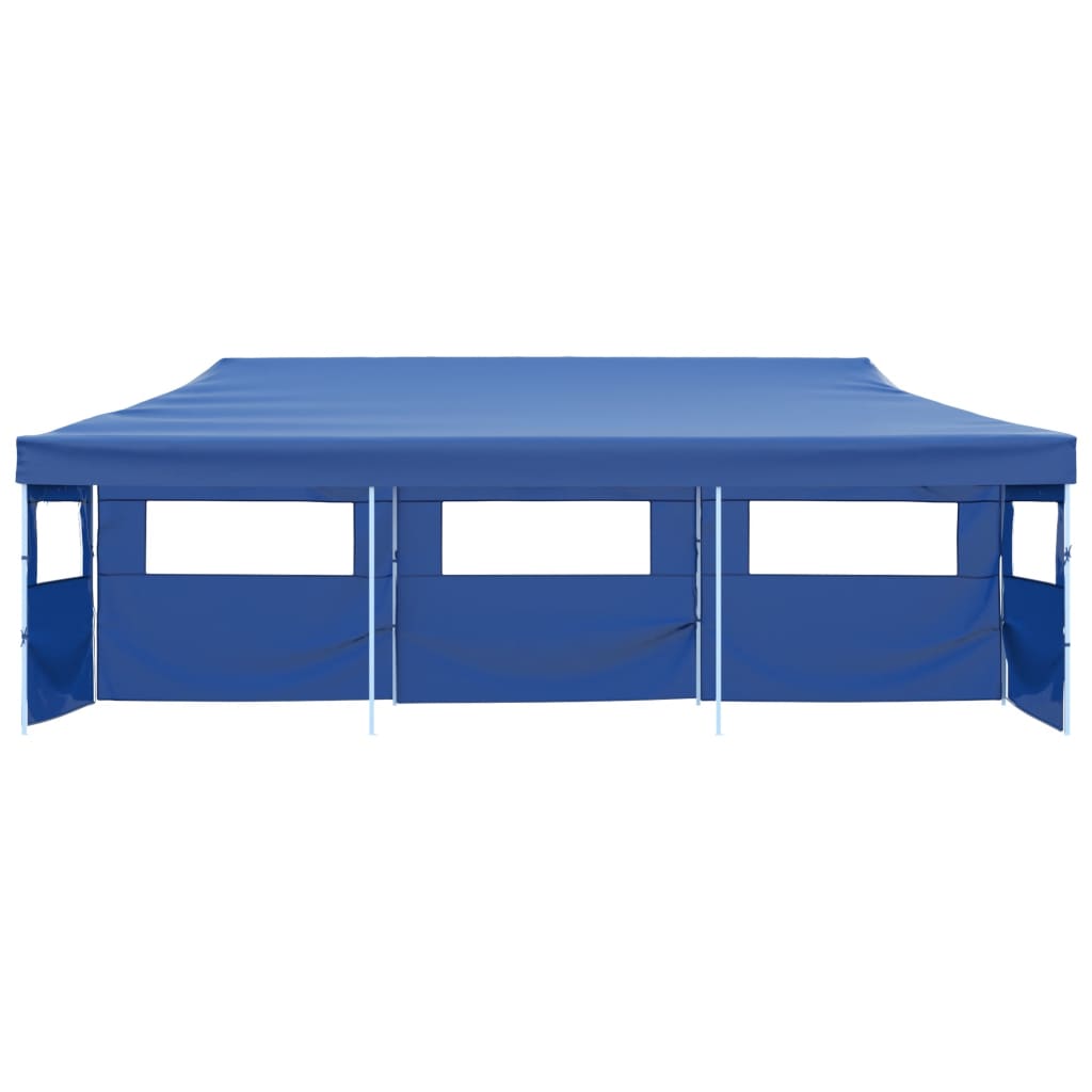 Pop-up della tenda pieghevole Vidaxl con 5 pareti laterali 3x9 m blu