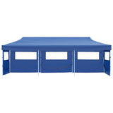 Pop-up della tenda pieghevole Vidaxl con 5 pareti laterali 3x9 m blu