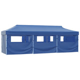 Pop-up della tenda pieghevole Vidaxl con 8 pareti laterali 3x9 m blu