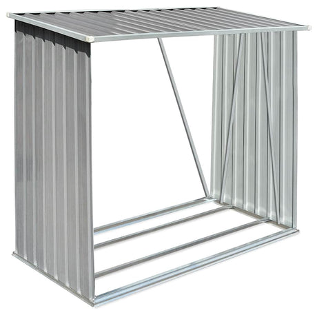 Vidaxl Hangar de bois 163x83x154 cm Gray en acier galvanisé