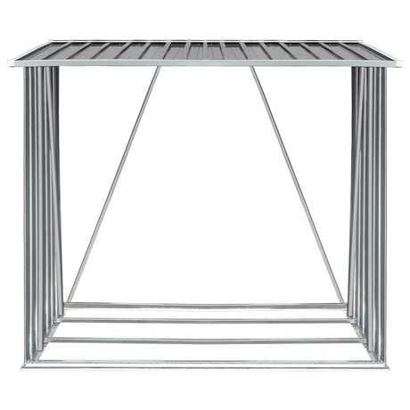 Vidaxl Hangar de bois 163x83x154 cm Gray en acier galvanisé