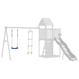 Vidaxl Swing Seat With Rope Ladder Polyethylène Bleu
