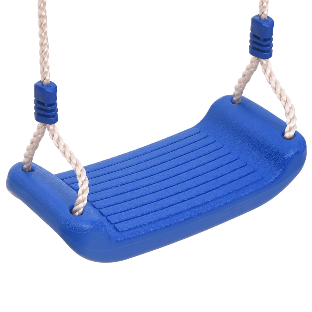 Vidaxl Swing Seat With Rope Ladder Polyethylène Bleu