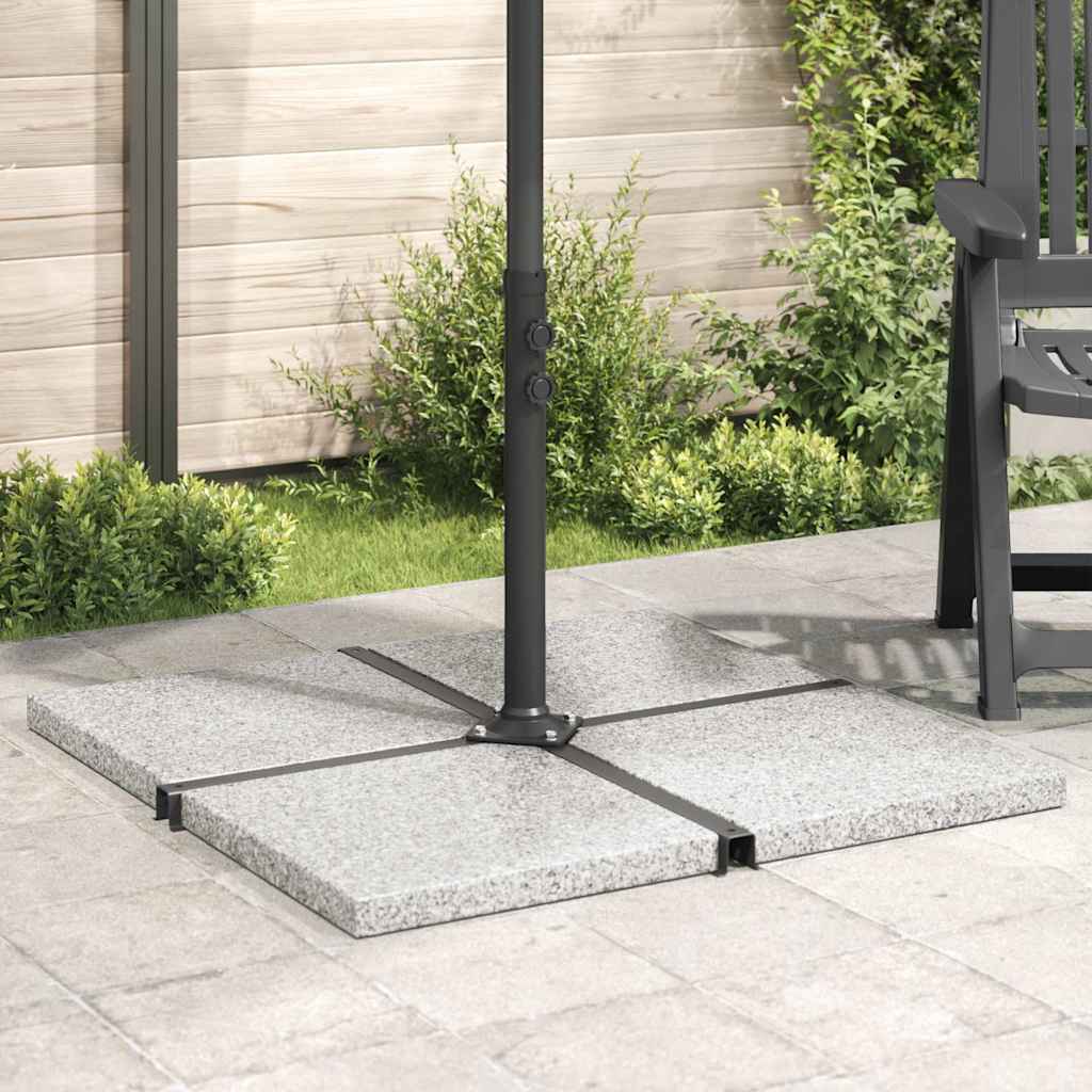 Vidaxl Parasol Pildple carré 25 kg de granit gris
