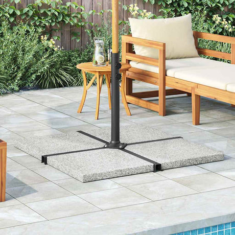 Vidaxl Parasol Pildple carré 25 kg de granit gris