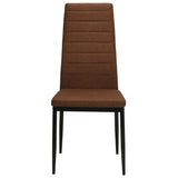 Vidaxl eetkamerstoelen 6 st stof bruin