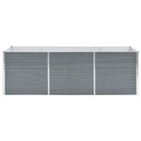 Vidaxl Planter surélevé 240x80x77 cm Gray en acier galvanisé