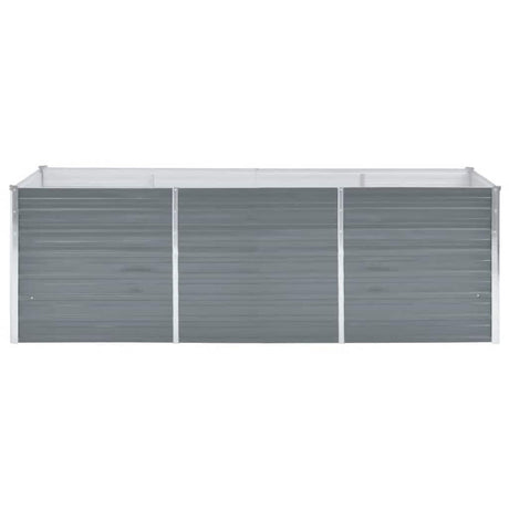 Vidaxl Planter surélevé 240x80x77 cm Gray en acier galvanisé