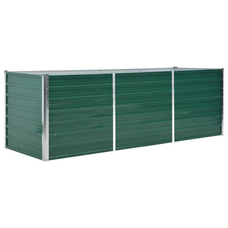 Vidaxl Planning Boîte relevée 240x80x77 cm Galvanisé en acier vert