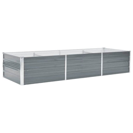 INSERT PLANTER VIDAXL 240x80x45 cm Gray en acier galvanisé