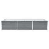 INSERT PLANTER VIDAXL 240x80x45 cm Gray en acier galvanisé
