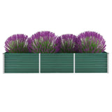 Vidaxl Planter Insertar 240x80x45 cm de acero galvanizado verde