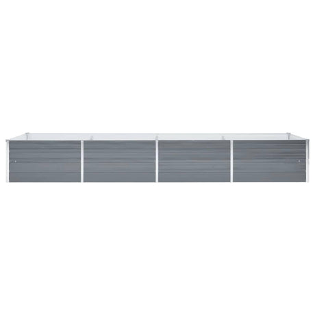 Vidaxl Planter surélevé 320x80x45 cm Gray en acier galvanisé