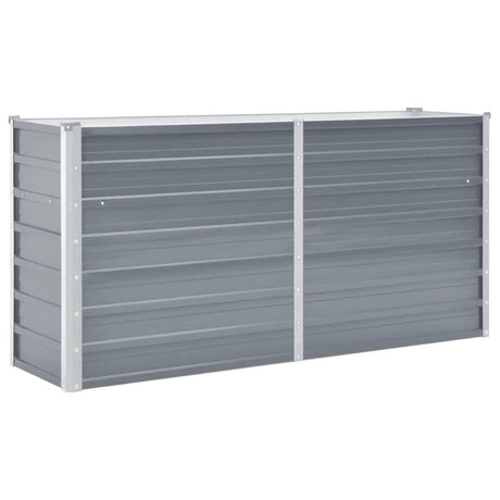 Vidaxl Planter surélevé 160x40x77 cm Gray en acier galvanisé