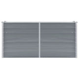 Vidaxl Planter surélevé 160x40x77 cm Gray en acier galvanisé