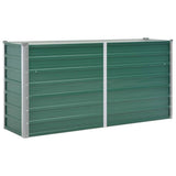 Vidaxl Planter surélevé 160x40x77 cm en acier galvanisé vert