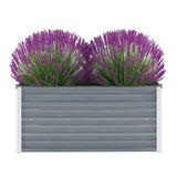 Vidaxl Planter insenté 100x40x45 cm Gray en acier galvanisé